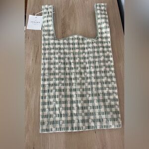 Sézane Green and White Checkered
Tote Bag NWT
